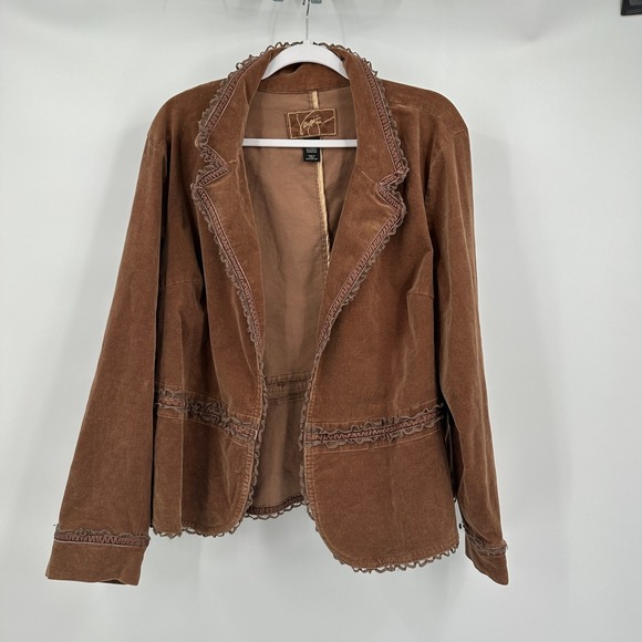 Venezia Jackets & Blazers - Womens Cottagecore Corduroy Jacket Size 22 Blazer Victorian Romantic Shabby Chic